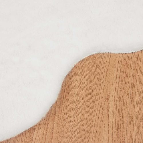 Килим с изкуствена заешка козина Olite Бяло 50 x 80 cm