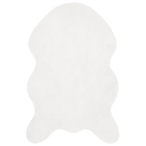 Килим с изкуствена заешка козина Olite Бяло 60 x 90 cm