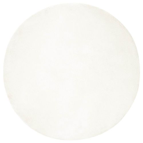 Килим с изкуствена заешка козина Olite Крем Ø 80 см Полиестер