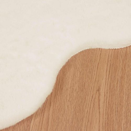 Килим с изкуствена заешка козина Olite Крем 80 x 120 cm