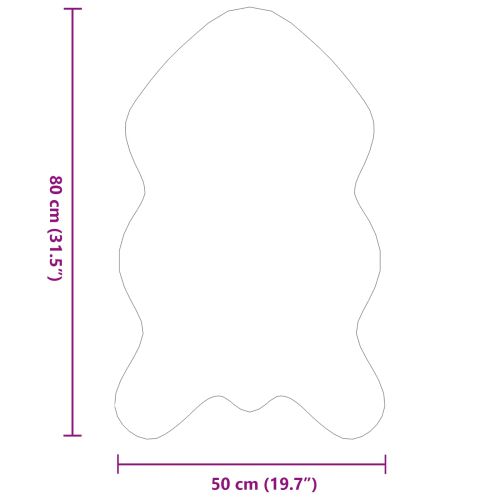 Килим с изкуствена заешка козина Olite Сив 50 x 80 cm Полиестер