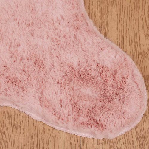 Килим с изкуствена заешка козина Olite Розово 80 x 120 cm