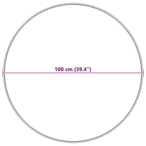Килим с изкуствена заешка козина Olite Таупе Ø 100 см Полиестер