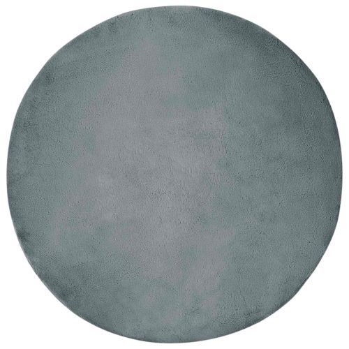 Килим с изкуствена заешка козина Olite Антрацит Ø 80 см