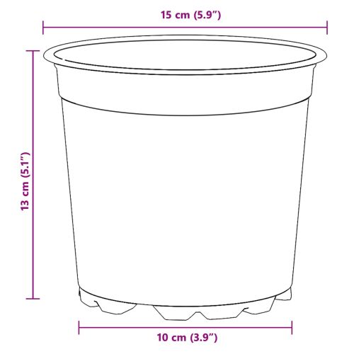 Цветна саксия 50 pcs Керамика Ø 15 x 12.5 см Пластмаса