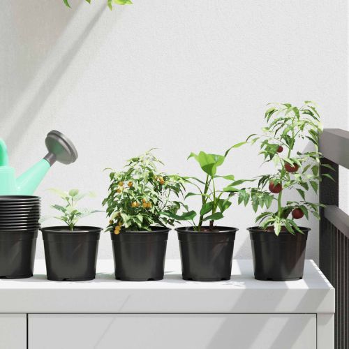 Цветна саксия 50 pcs Черно Ø 15 x 12.5 см Пластмаса