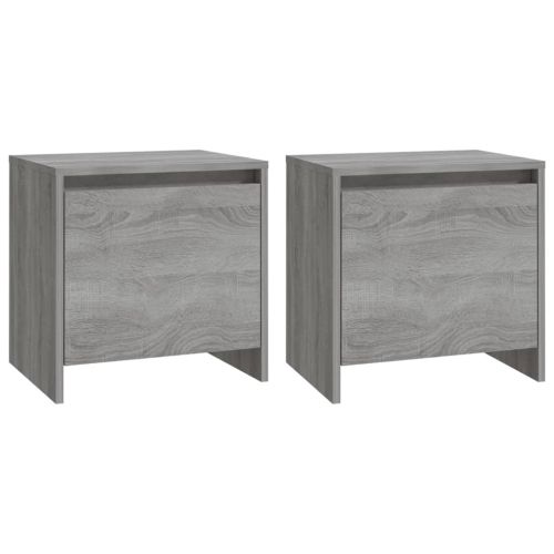 Нощни шкафчета, 2 бр, сив сонома, 45x34x44,5 см, ПДЧ