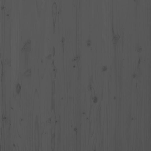 Стенна табла за спалня, сива, 106x3x91,5 см, борово дърво масив