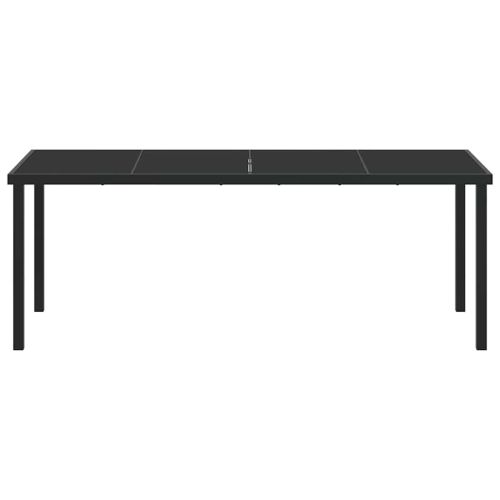 Градинска маса Черно 200 x 80 x 73 см Масивна тикова дървесина