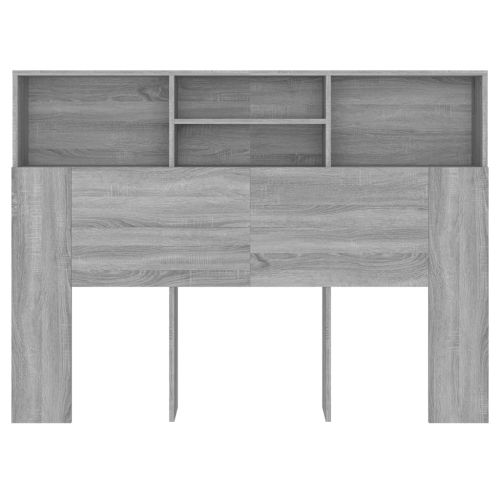 Табла за легло тип шкаф, сив сонома, 140x19x103,5 см