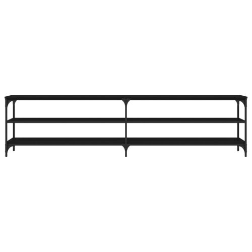 ТB шкаф, черен, 200x30x50 см, инженерно дърво и метал