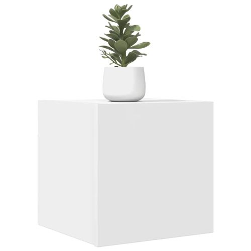 ТВ шкафове за стенен монтаж, 4 бр, бели, 30,5x30x30 см