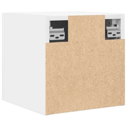 ТВ шкафове за стенен монтаж, 4 бр, бели, 30,5x30x30 см