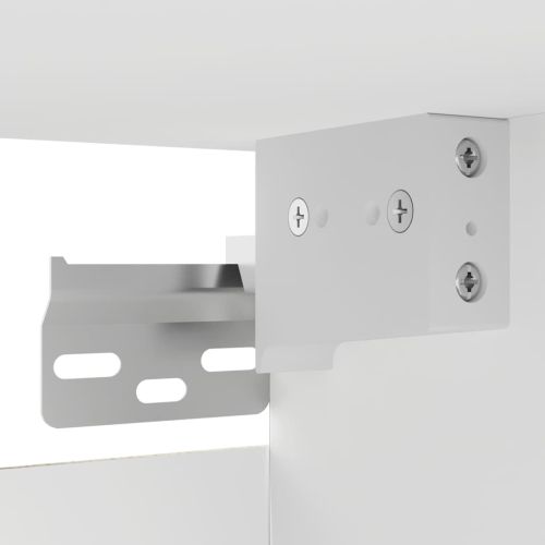 ТВ шкафове за стенен монтаж, 4 бр, бели, 30,5x30x30 см