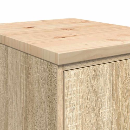 Гаражен шкаф за съхранение, дъб сонома, 40x51x85 см, бор масив