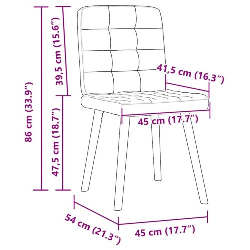 Трапезни столове, 2 бр, светлосиви, текстил