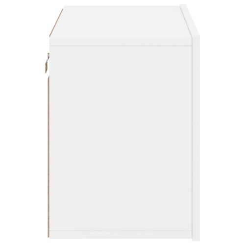 ТВ шкаф за стенен монтаж, бял, 60x30x41 см