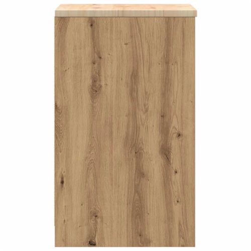 Гаражен шкаф за съхранение, дъб артизан, 40x51x85 см, бор масив