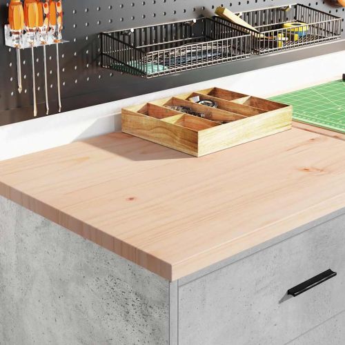 Гаражен шкаф за съхранение, бетонно сив, 60x51x85 см, бор масив