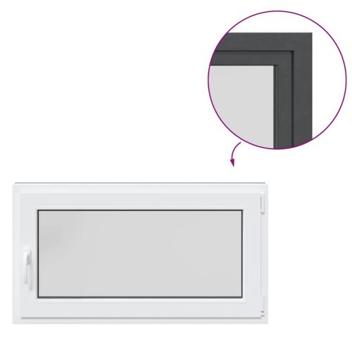 Прозорец за мазе "RISOR" 110x70 см Отварящо-отваряем DIN десен антрацит