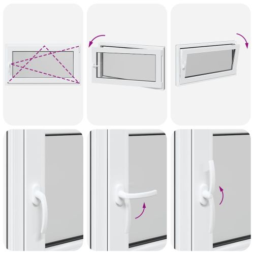 Прозорец за мазе "RISOR" 110x70 см Отварящо-отваряем DIN десен антрацит