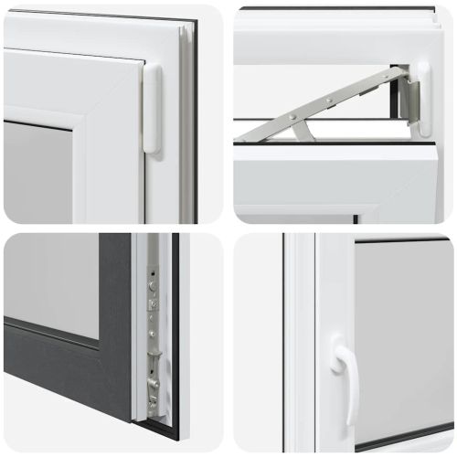 Прозорец за мазе "RISOR" 110x70 см Отварящо-отваряем DIN десен антрацит