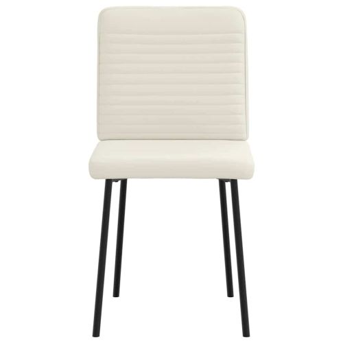 Трапезни столове, 2 бр, кремави, кадифе