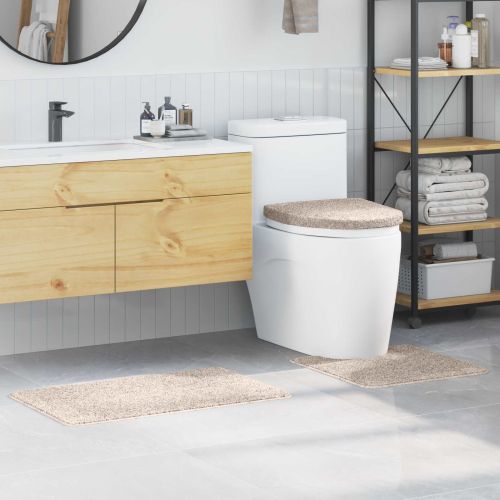 Комплект антислип килими за баня 3 pcs Крем ПП