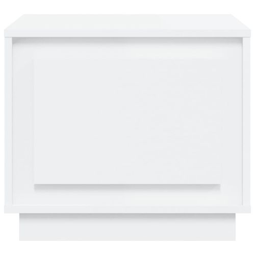 Маса за кафе, бяла, 51x50x44 см, инженерно дърво