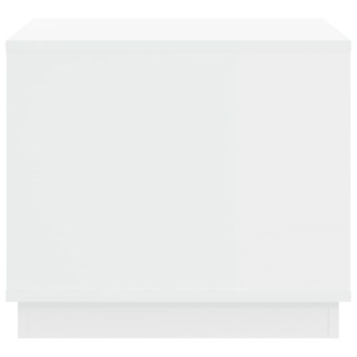 Маса за кафе, бяла, 51x50x44 см, инженерно дърво