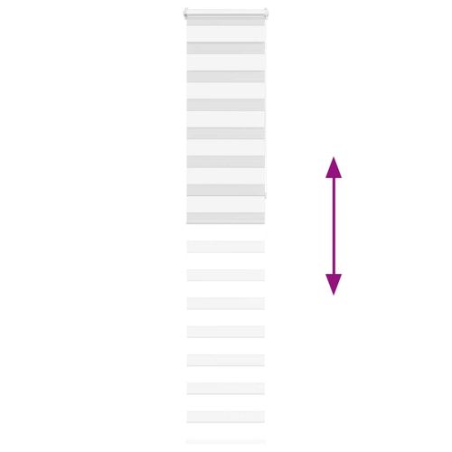 Зеброва щора бял 45x230 см Ширина на плата 40,9 см Полиестер