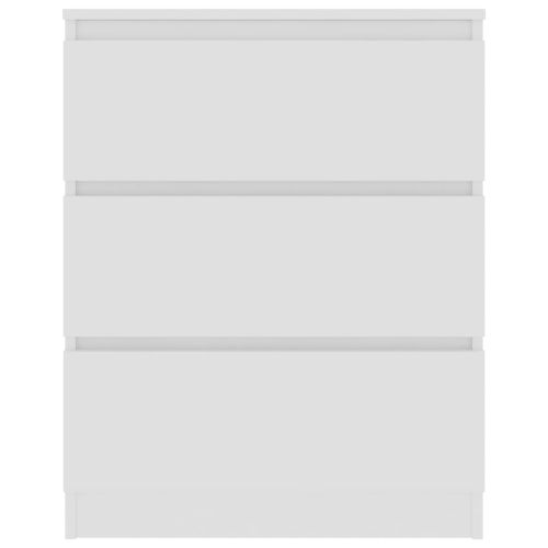 Сайдборд, бял, 60x35x76 см, инженерно дърво