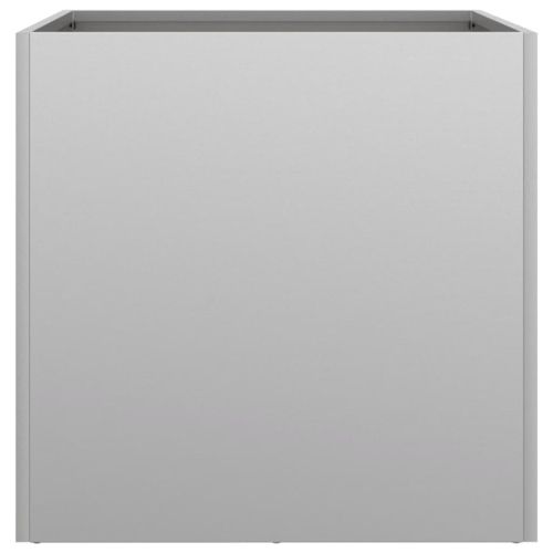 Кашпи, 2 бр, сребристи, 49x47x46 см, поцинкована стомана