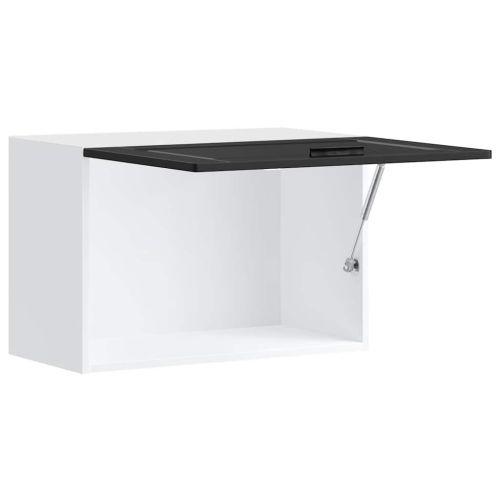 Кухненски стенен шкаф Porto, черен, инженерно дърво