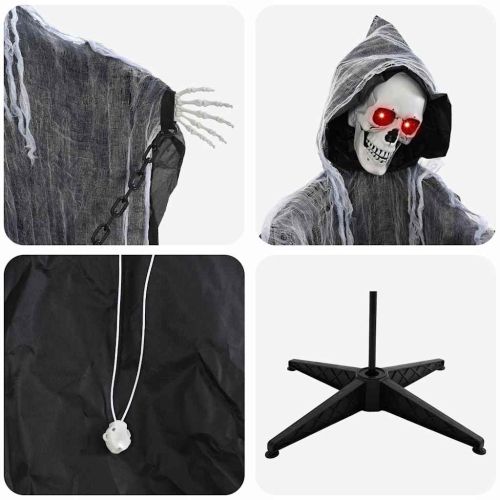 Хелоуин Grim Reaper с поставка Черно 60 x 60 x 155 см Полиестер