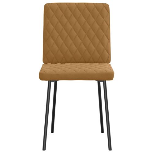 Трапезни столове, 2 бр, кафяви, кадифе