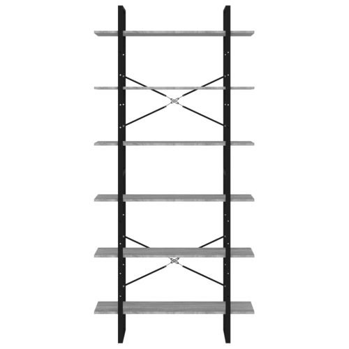 Висок шкаф, Сив сонома, 100x30x210 см, инженерно дърво