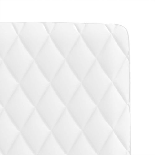 Трапезни столове, 2 бр, бели, изкуствена кожа