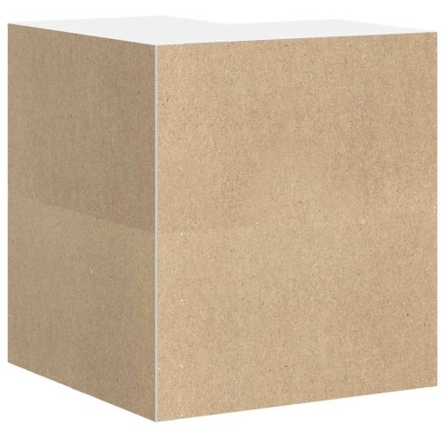 Кухненски стенен ъглов шкаф Porto, бял, инженерно дърво