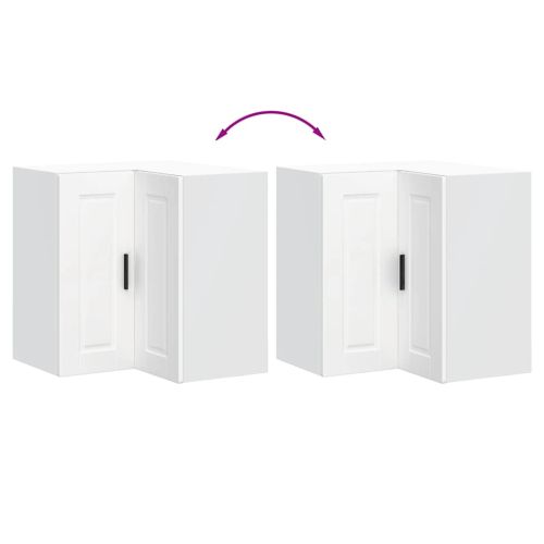 Кухненски стенен ъглов шкаф Porto, бял, инженерно дърво