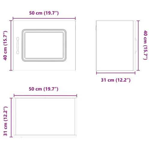 Кухненски шкаф Лъскаво бяло 50 x 31 x 40 см Инженерно дърво