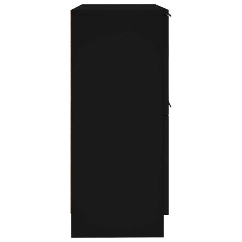 Сайдборд, черен, 30x30x70 см, инженерно дърво