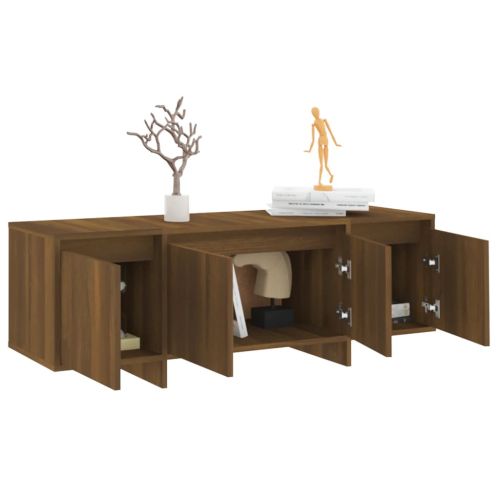 ТB шкаф, кафяв дъб, 120x30x40,5 см, инженерно дърво