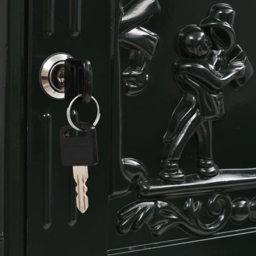 Алуминиева пощенска кутия на стойка винтидж неръждаема зелена