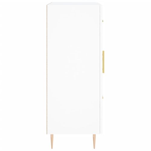 Сайдборд, бял, 69,5x34x90 см, инженерно дърво