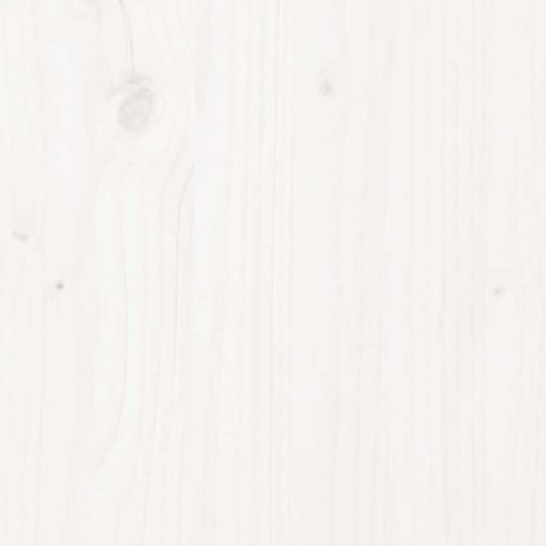 Дървена коледна елха за декорация бял 80см масивно чамово дърво