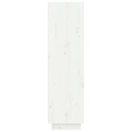 Шкаф за обувки, бял, 60x34x105 см, бор масив