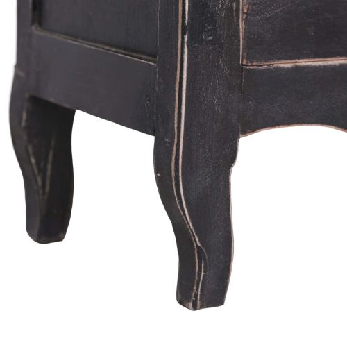 ТВ шкаф, 120x30x40 см, черен, махагоново дърво масив