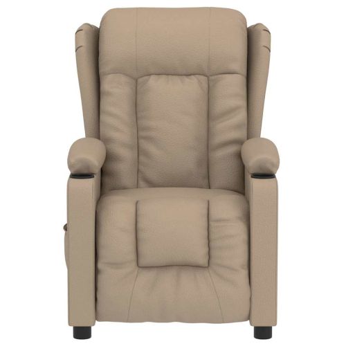 Електрически масажен стол, капучино, изкуствена кожа