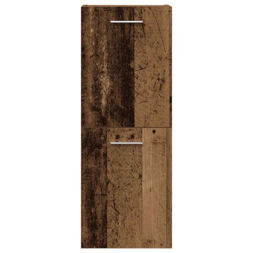 Комплект мебели за баня от 3 части старо дърво инженерно дърво